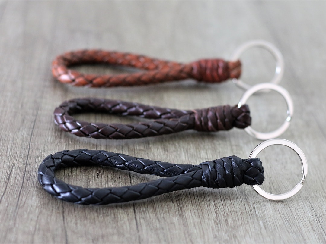 Unisex DIY PU Leather Braided Keychain Woven Rope Pendant Key Ring For Car Bag – Buy The Best Products In The Online Store - Foto 4