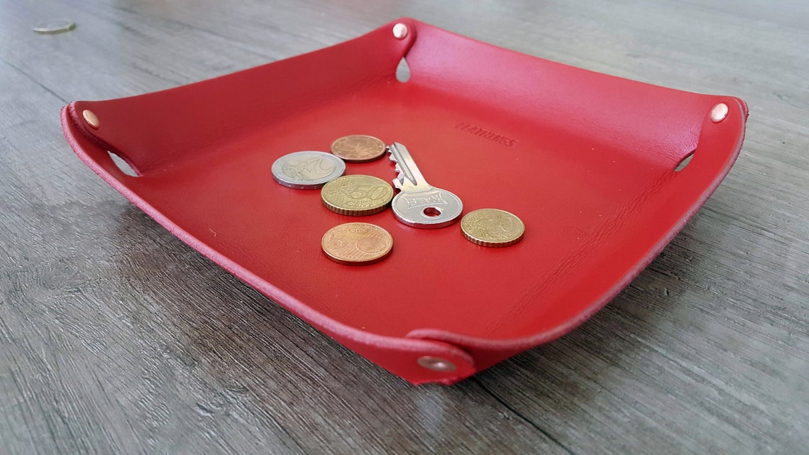 Leather Valet Tray Template Pattern Guide two pattern size Etsy