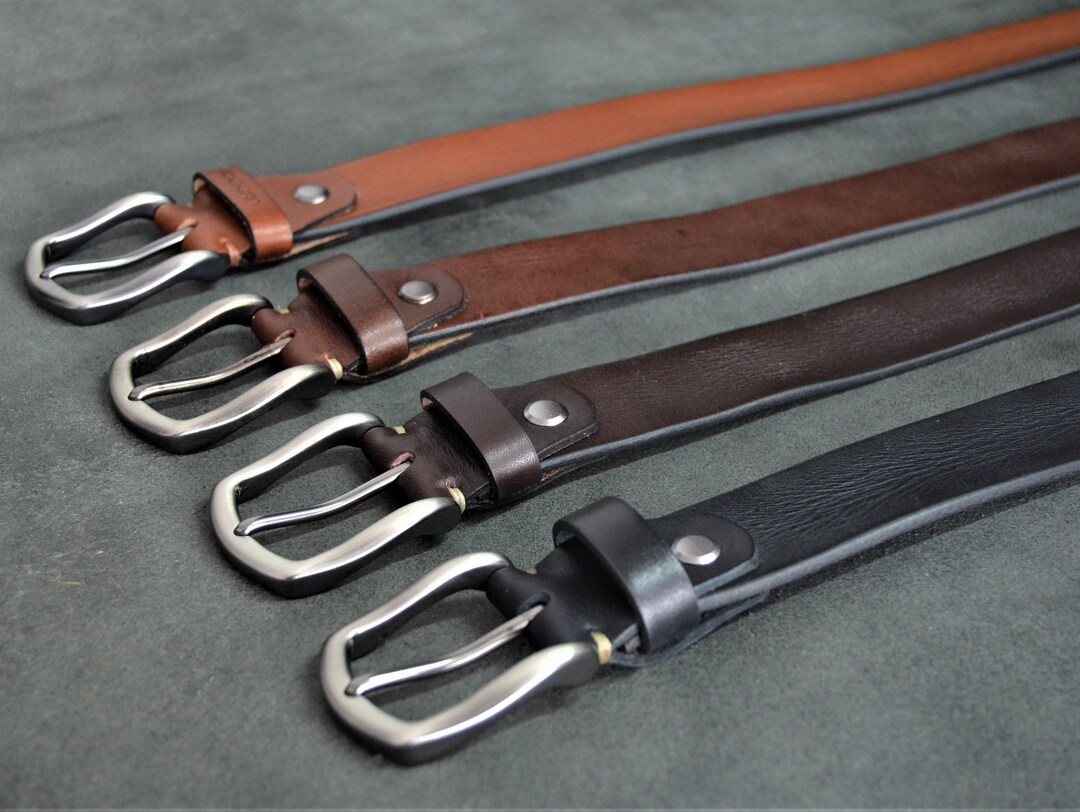 Genuine Full Grain Leather Belt for Jeans Pants with Matte Buckle Wrangler Men main image 2