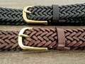 Leather braid belt customizable gold buckle braided belt christmas and birthday personalized gifts for women men extra long size luxury belt