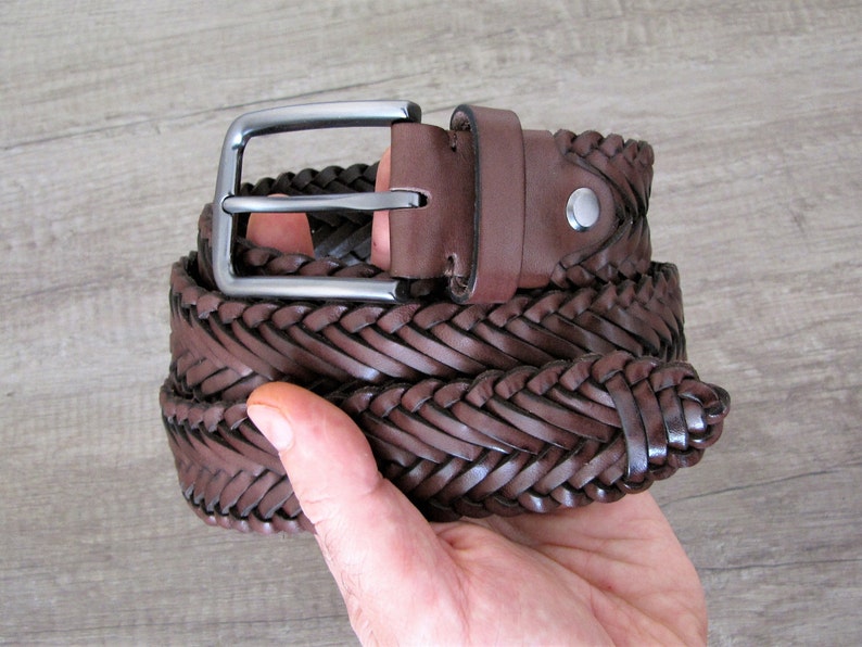 Personalized Hand Braid Leather Belt Braided Belt Handcrafted - Etsy