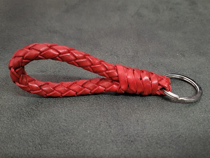 Braided Keychain Leather Luxury Gift for Men's Braid Etsy
