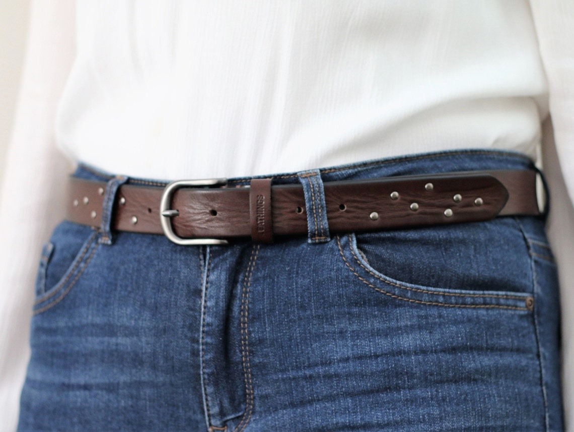 womens leather belts for jeans