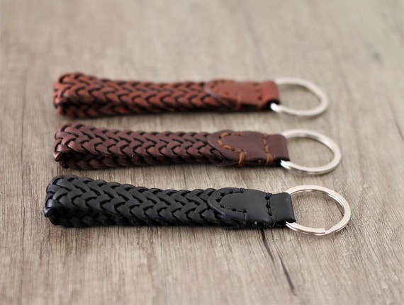 Braid Leather Keychain Handcrafted Leather Goods New Car Gift Key
