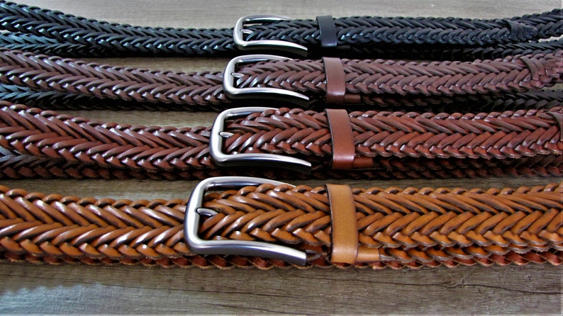 Personalized Belt Leather Braid Belt High Quality Hand Braided - Etsy