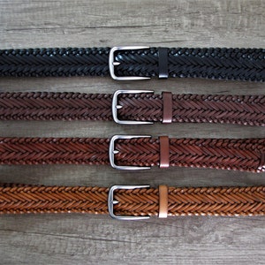 Personalized Belt Leather Braid Belt High Quality Hand Braided - Etsy