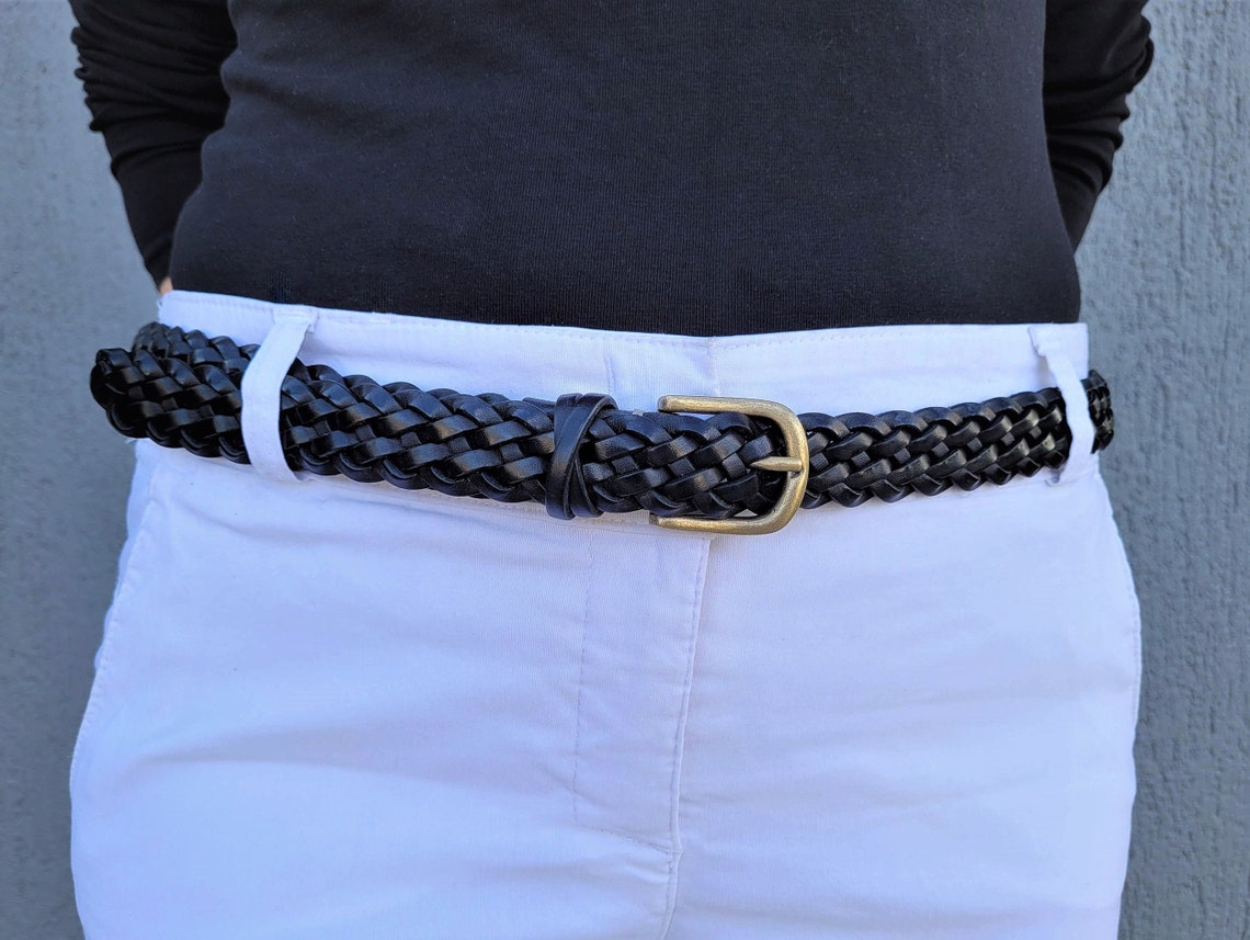 Skinny Brushed Leather Belt