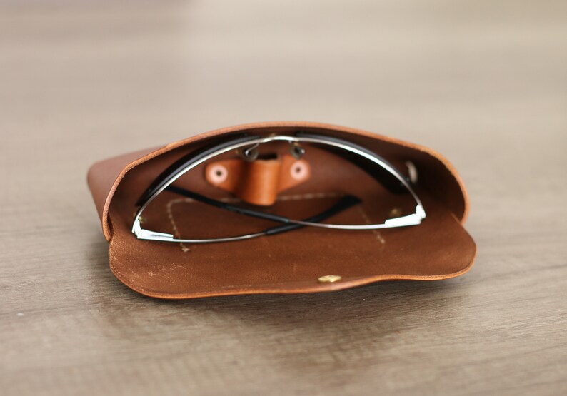 Leather Sunglasses Case With Credit Card Slot Sunglass Cover Etsy