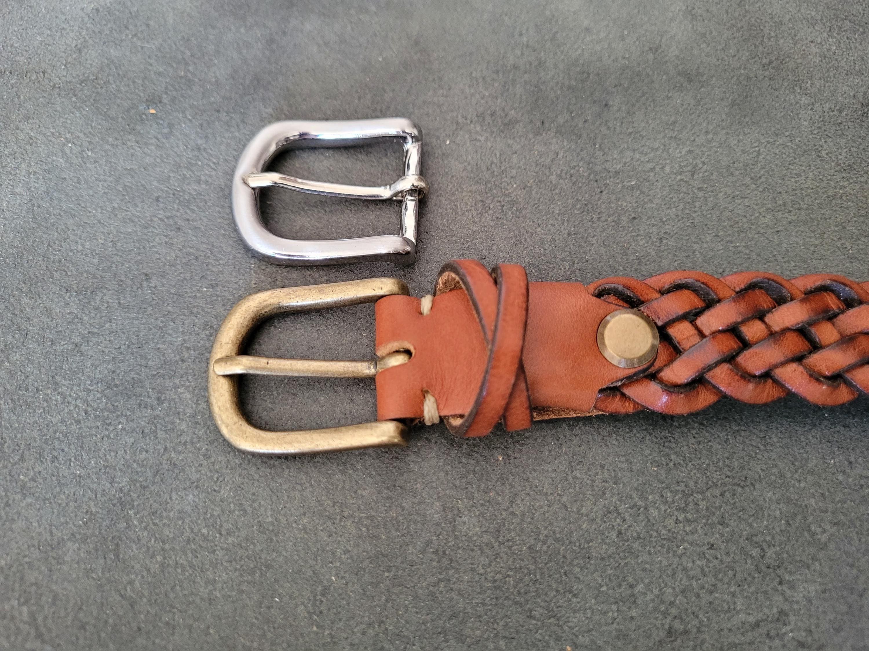 Leather Skinny Braid Belt, Unisex Braided Belt, Christmast and