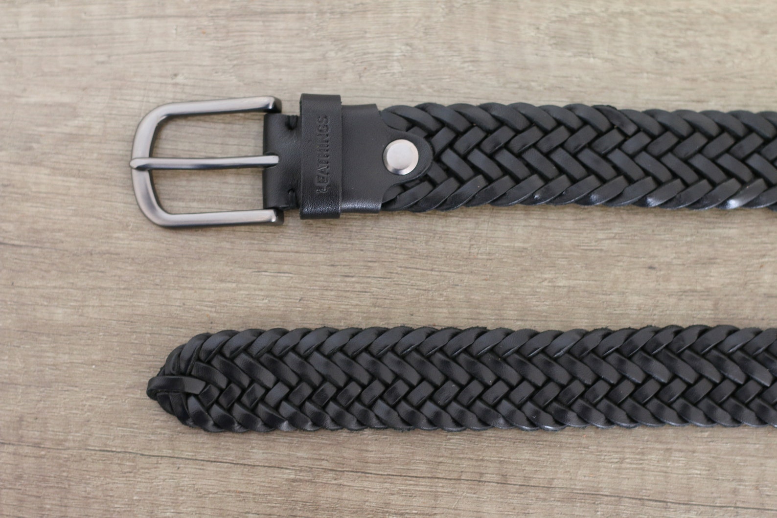 Braided Leather Belt Handcrafted Real Full Grain Black Braid - Etsy