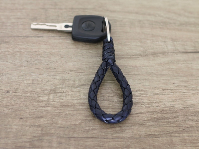Braided Keychain Leather Luxury Gift for Men's Braid Etsy