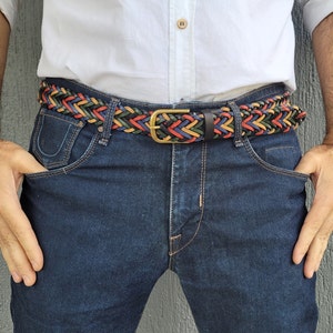 Valentines Day Gift for Him,Personalized Braided Belt,Mens Womens Custom Braid Leather Belt for Boyfriend,Fathers Day hand woven woman belt
