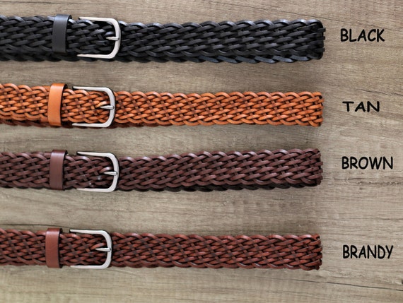 Leather Belt Women, Customizable Braided Leather Belt Brown Skinny Waist Braid  Belt Stylish Gift for Girls Handcraft Leather Quality Belt -  Canada