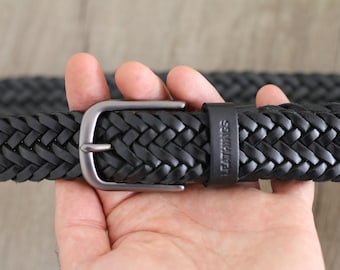 leather braided belts