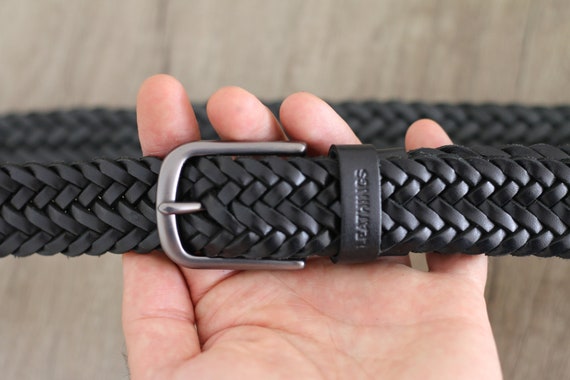 Braided Leather Belt Handcrafted Real Full Grain Black Braid Belts for Man  and Woman Belts Elegant Stylish Uniqe Black Braided Leather -  Australia