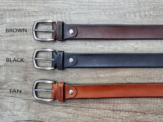 Personalized Leather Belt Father's Day Gift Real | Etsy