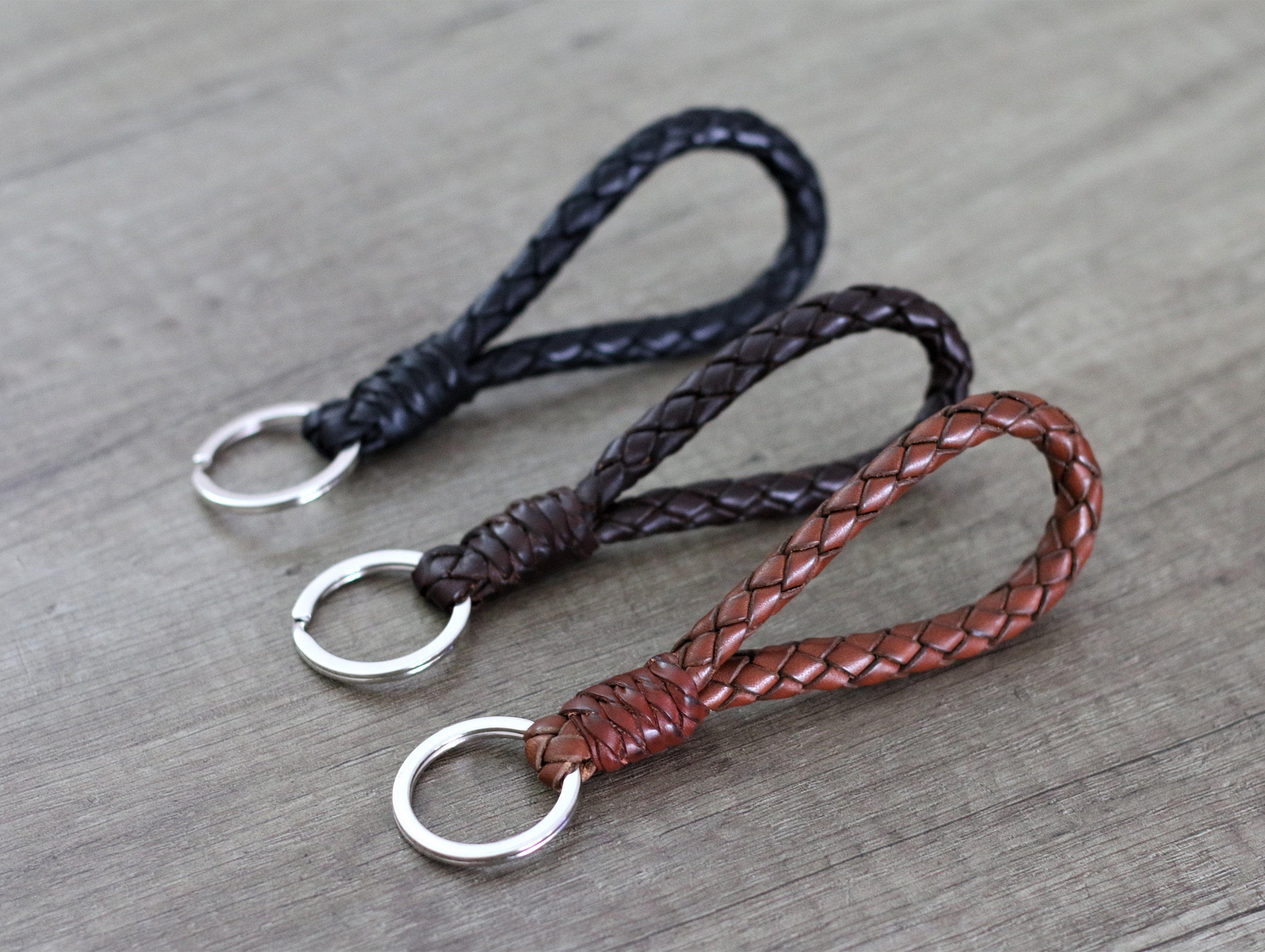 Braided Leather Key Chain – San Filippo Leather