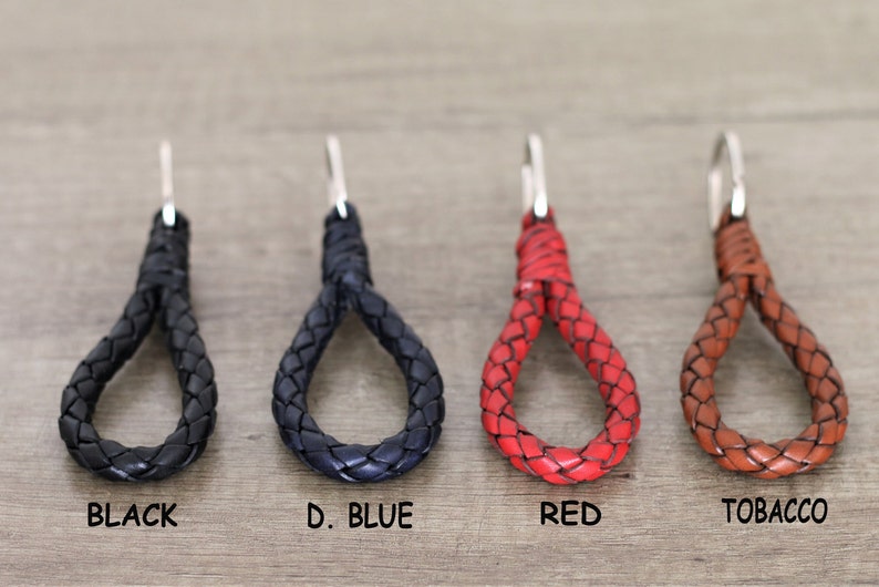 Braided Keychain Leather Luxury Gift for Men's Braid Etsy