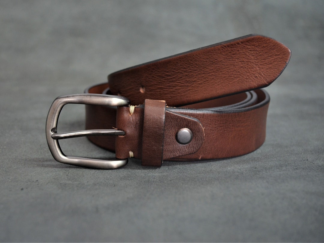 Leather Black Belt Full Grain Handcrafted Leather for Jean's Belt for ...