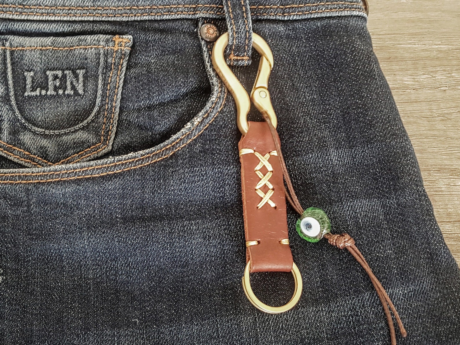 Leather Belt Loop Keychain Big Hook Hanger Belt Lanyard Key Etsy