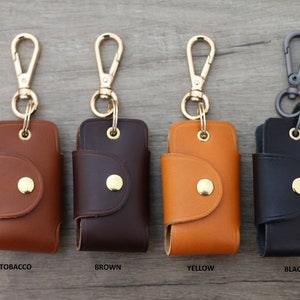 Portachiavi in pelle personalizzato gratuito con moschettone portachiavi completamente in pelle conciata al vegetale Designer nuovo portachiavi per auto regalo per uomo donna