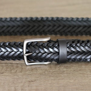 Personalized Braided Belt Hand Braid Black Belts Father's - Etsy