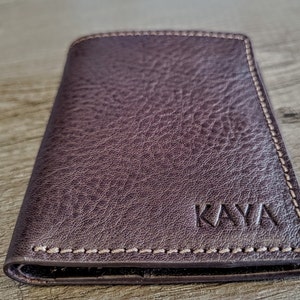 Personalized leather mens wallet, Genuine first Quality brown Leather Custom Wallet, Boyfriend Gift for Men, Anniversary wallet for dad