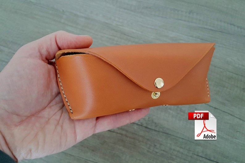 Sunglasses Glasses case template Pattern Guide PDF Leather Etsy