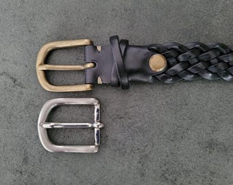 Buy Leather Skinny Braid Belt, Unisex Braided Belt, Christmast and