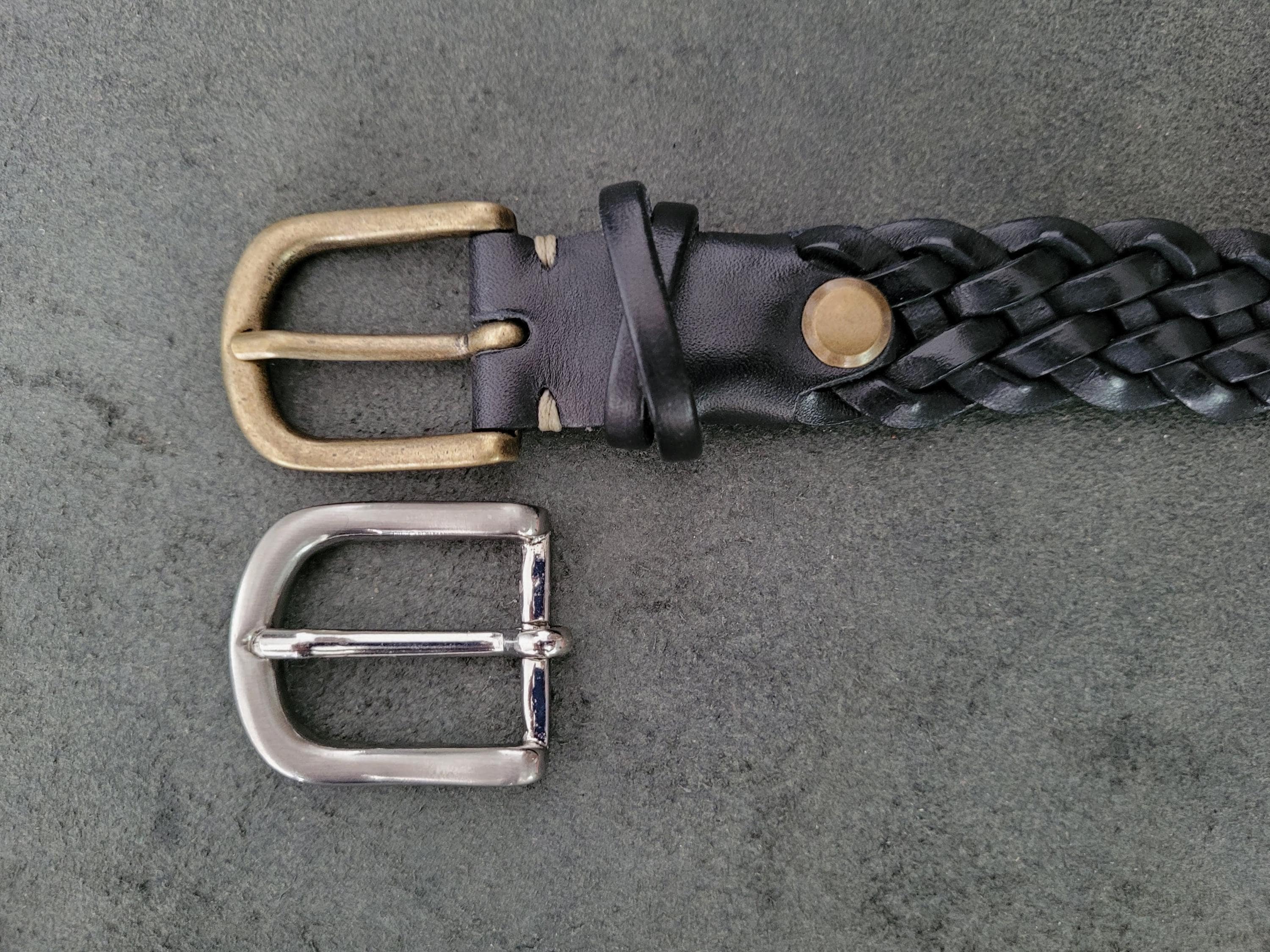 Leather Skinny Braid Belt, Unisex Braided Belt, Christmast and