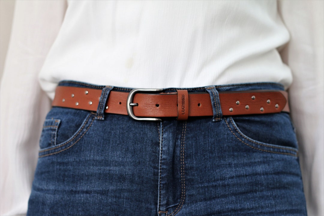 Leather Belt for Women Jeans Belts Gift for Woman Skinny - Etsy