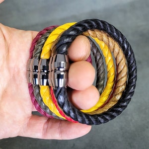 Woven rope braid bracelet waxed thread unisex handmade birthday gift for men women cord knitting rope boho hippies vegan wristband bracelet