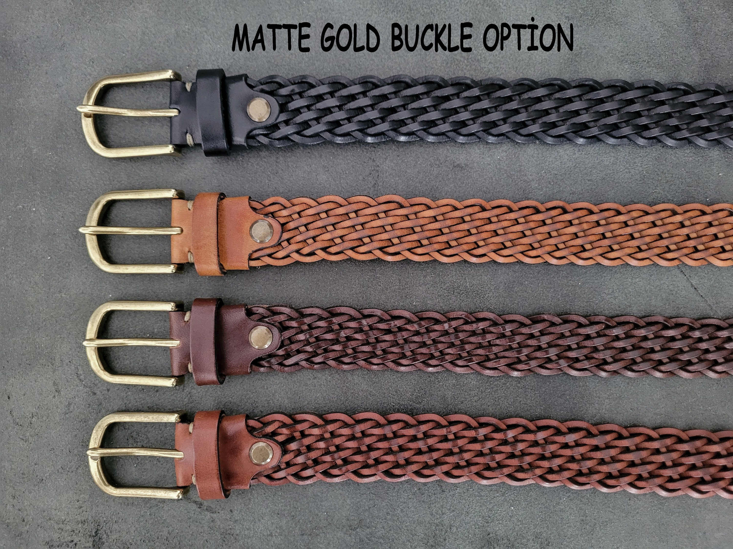 Genuine Leather Braided Belt Fully Adjustable Women\'s Casual Accessory Braided_Leather_Belt-  main image 2