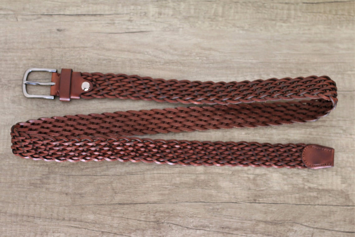 Best Leather Braided Belt Women's Genuine Braid Belt | Etsy