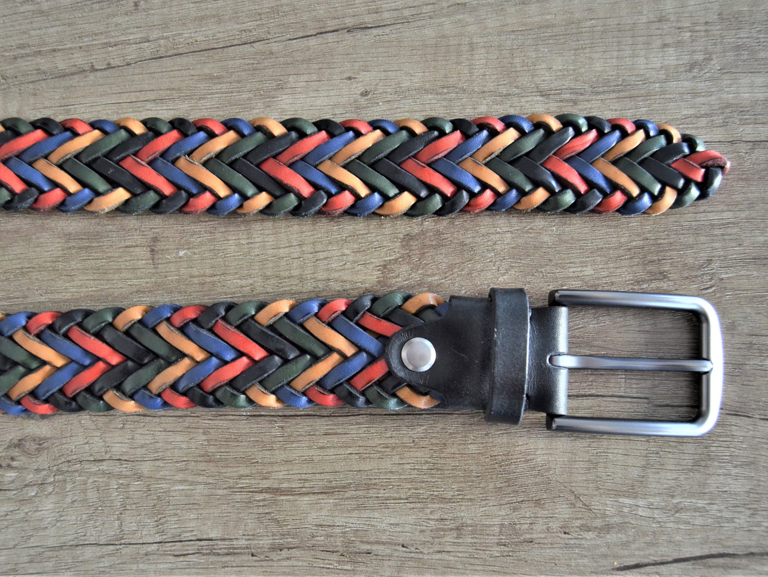 Lucky Brand Multicolor Braided Leather Belt BRAIDED_BELT_200 main image 4