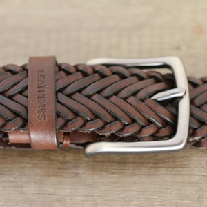 Braid Belt Full Grain Braided Leather Belts for Men's Gift - Etsy