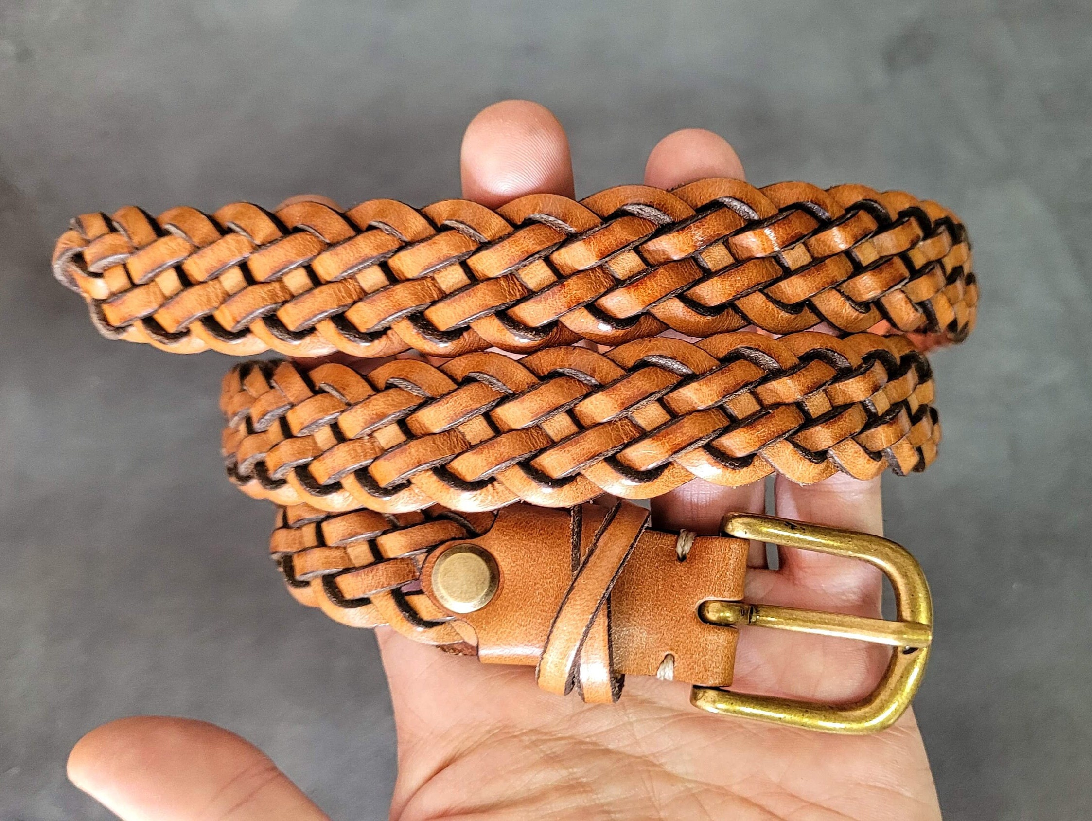 Leather Braided Belt for Women's, Quality Leather Woven Dress Belt 1 Skinny  Hand Braid Leather Belt Special Gift for Girl Friend Women Belt -  New  Zealand