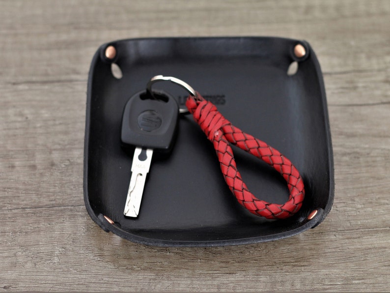 Braided Keychain Leather Luxury Gift for Men's Braid Etsy