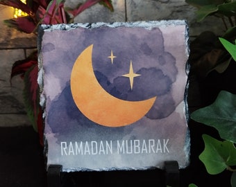 Ramadan Mubarak slate Islamic home decor Ramadan decoration