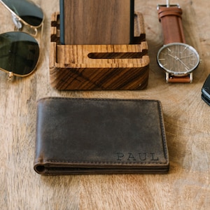 Billetera personalizada, Billetera grabada, Billetera para hombre, Billetera personalizada, Billetera de cuero