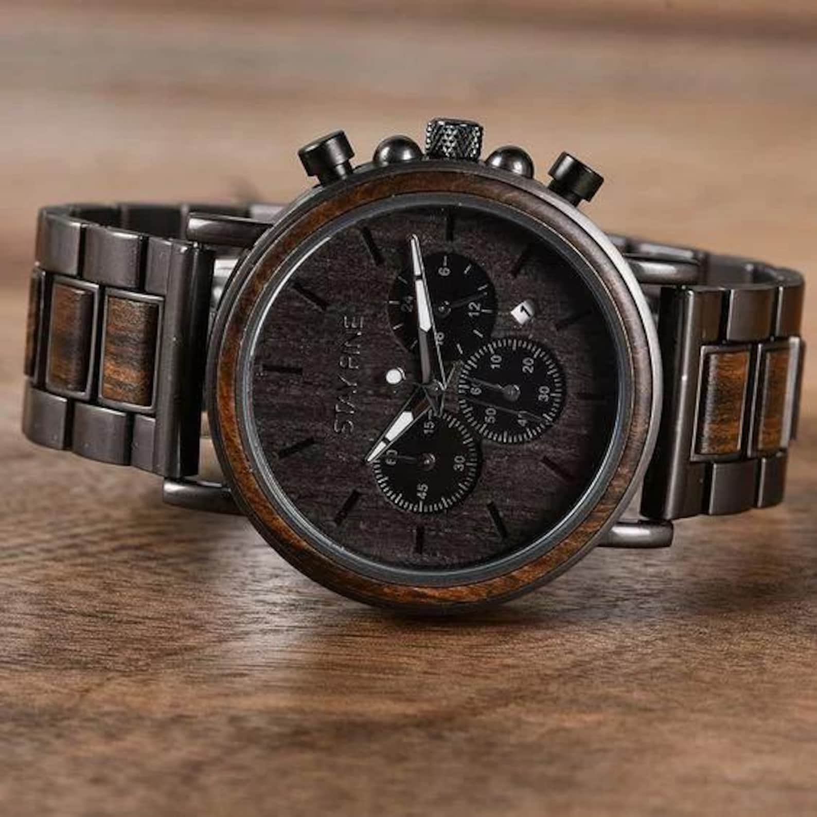 Anniversary Gift for Him Wood Watch