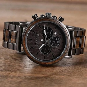 Wood Watch,Personalized Watch,Engraved Watch,Wooden Watch,Groomsmen Watch,Mens Watch,Boyfriend Gift,Gift for Dad,Anniversary Gift for Him
