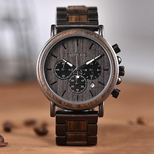 Anniversary Gift for Him,Wood Watch,Personalized Watch,Engraved Watch,Wooden Watch,Groomsmen Watch,Mens Watch,Boyfriend Gift,Gift for Dad