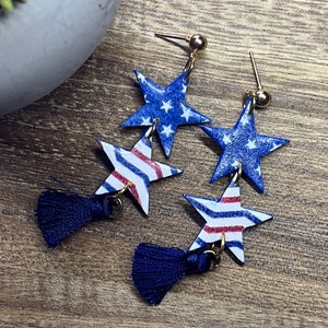 Star Spangled Dangle Earrings