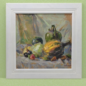 Vintage Painting, Original Oil Painting Still Life, Ukrainian artist Pavel Tokmakov, One of a Kind.