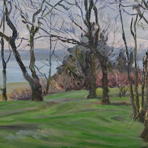 Original Oil Painting, Mid-century, Vintage landscape  Painting Original, Ukrainian artist Pavel Tokmakov