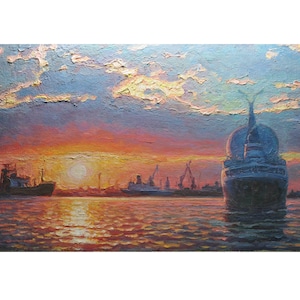 Original oil painting,Ukrainian artist Pavel Tokmakov,Original,Vintage Painting,Collectibles fine art,Soviet art,Handmade.