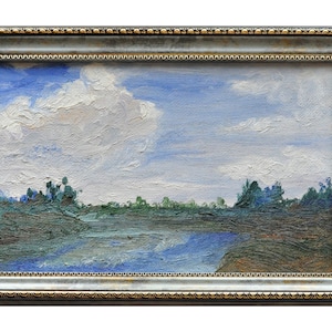Mid-century, Original Oil Painting Landscape, Vintage Painting Original, Ukrainian artist Pavel Tokmakov, One of a kind