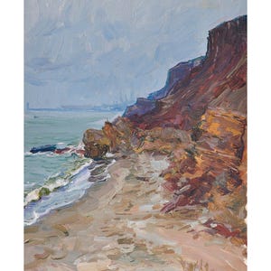 Original oil painting, landscape, Vintage painting, Seascape, Ukrainian artists Pavel Tokmakov