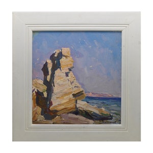 Original oil painting, Ukrainian artist Pavel Tokmakov, impressionist painting, Vintage, Mid-century, landscape, one of a kind